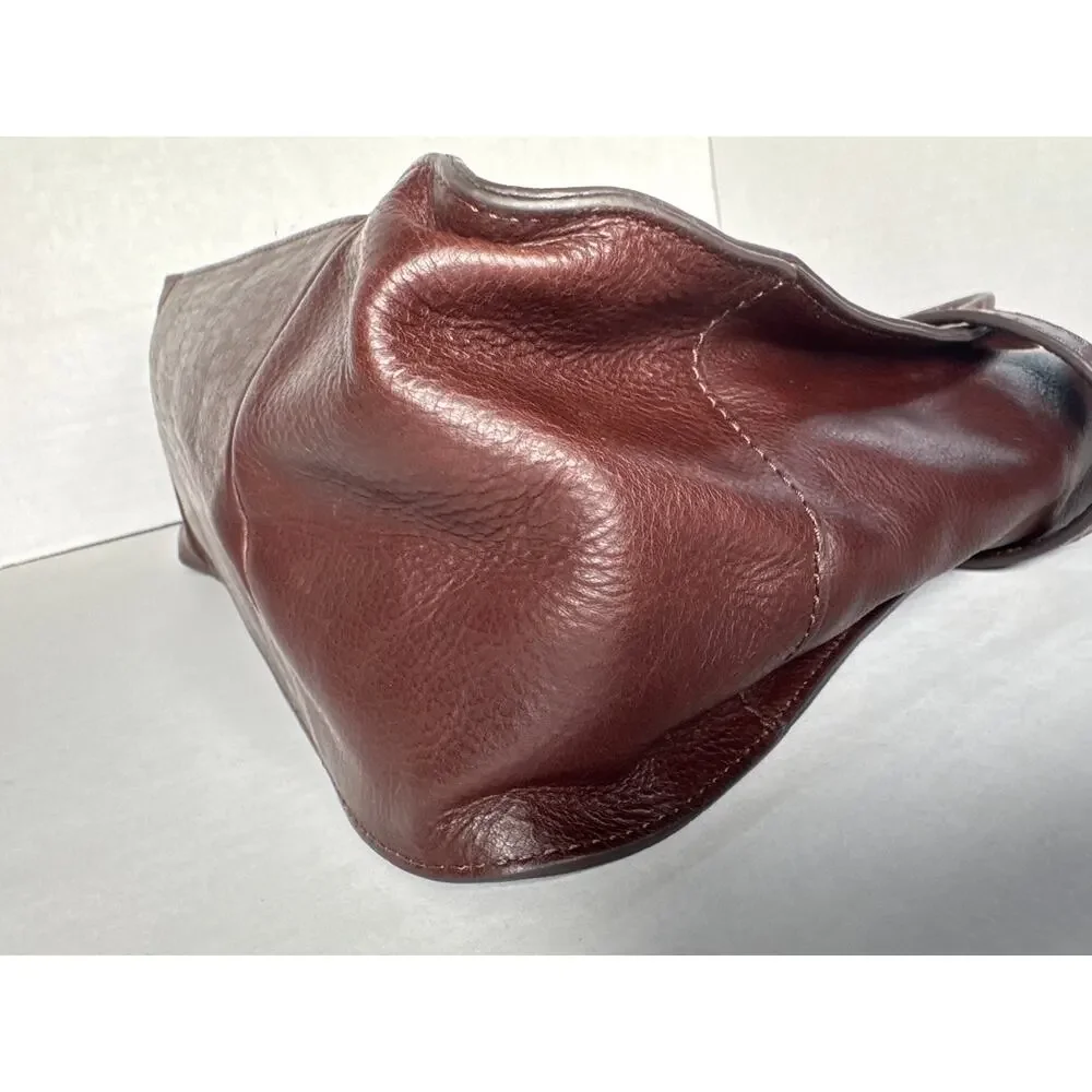 FOSSIL Willow Whiskey Brown Leather Satchel Crossbody Bag #SHB2325